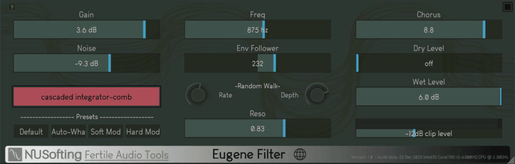Eugene Filter : Audio Effect